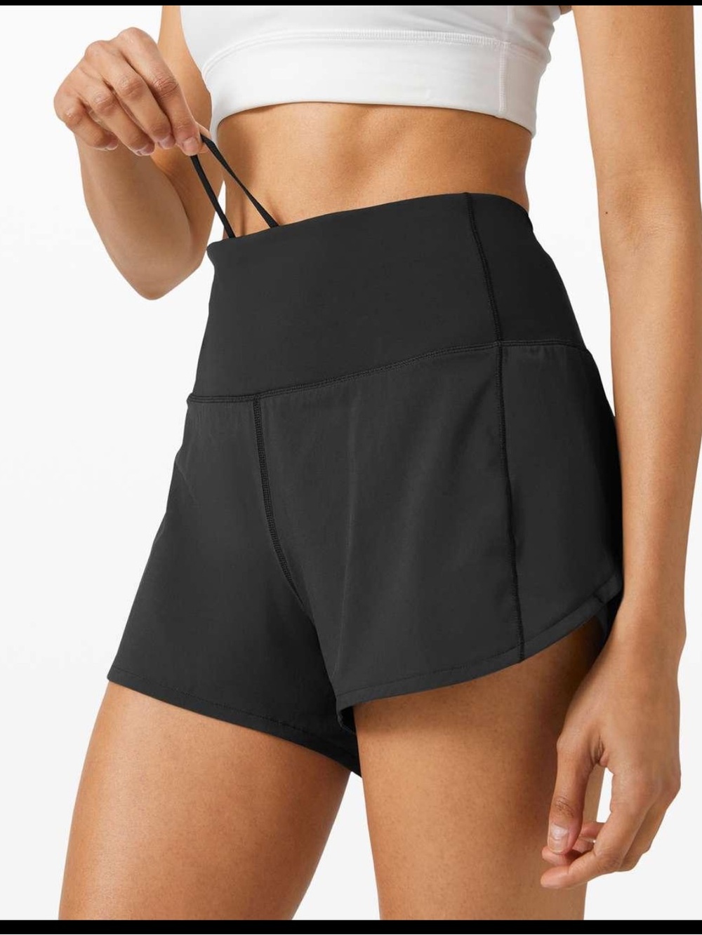lululemon speed up shorts - black